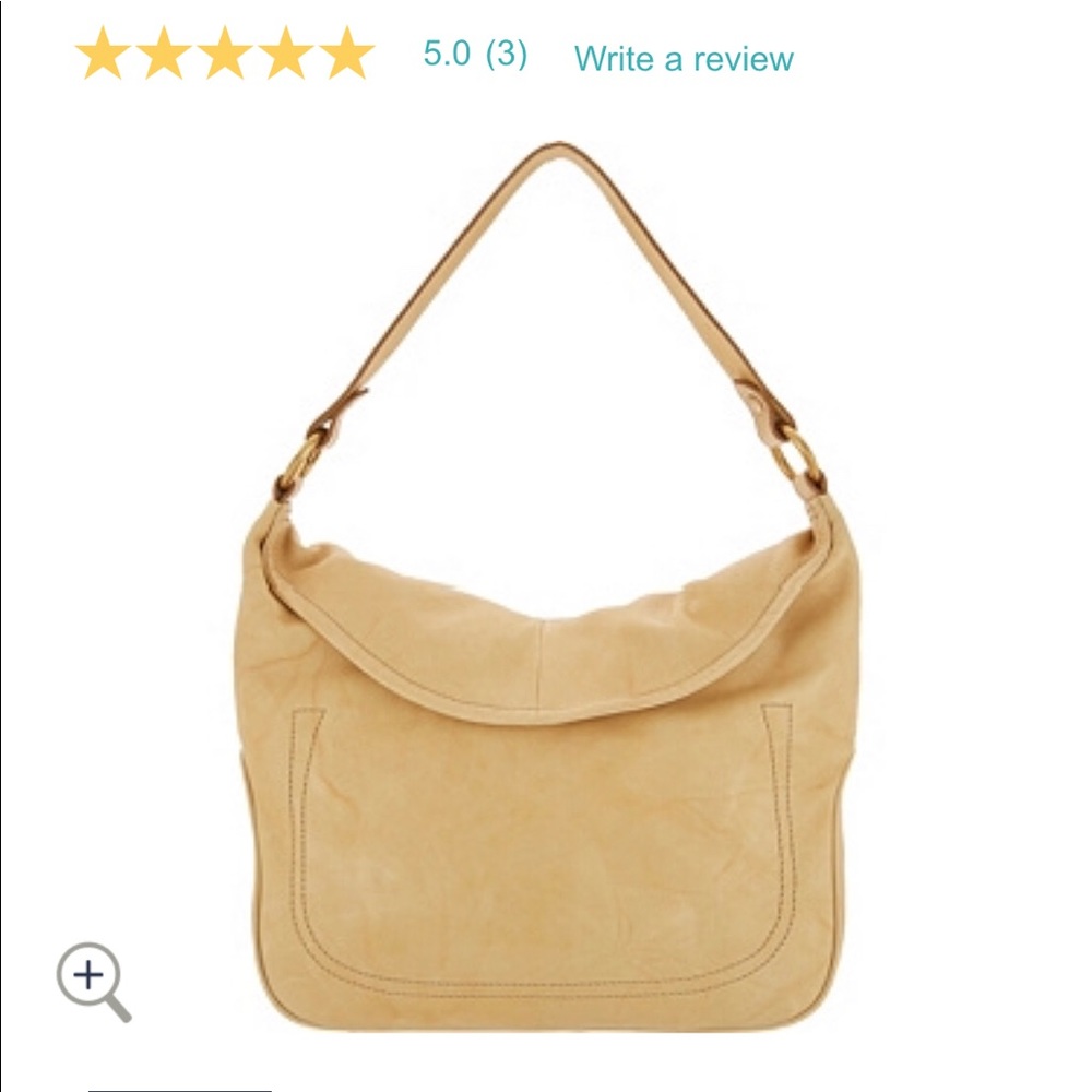 Frye leather campus rivet hobo handbag